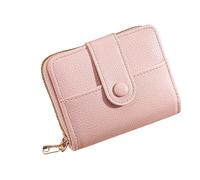 Elegante portamonete in pelle PU borsa cambiamento portafoglio moda titolare della carta breve portafoglio di grande capacità per il viaggio in pelle di moneta di colore solido piccola custodia per