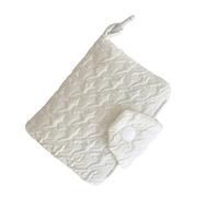 Elegante portamonete in rilievo versatile tasca portamonete con dettagli in rilievo sacchetti per il cambio per tutte le occasioni, bianco