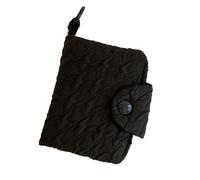 Elegante portamonete in rilievo versatile tasca portamonete con dettagli in rilievo sacchetti per il cambio per tutte le occasioni, Nero