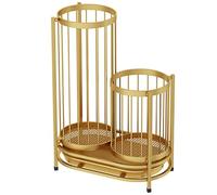 Elegante portaombrelli cavo con vassoio antigoccia, supporto rotondo per ombrelli piccoli e grandi, stecche da biliardo, mazze da baseball e giocattoli, design salvaspazio essenziale per casa e