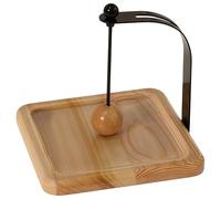 Elegante portatovaglioli in legno con supporto in metallo e palla di peso, ideale per ufficio, bar, ristorante, dimensioni 6,9 x 6,9 x 24,1 cm