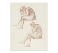Elegante poster arte da parete studio nudo - disegno di figure classiche...