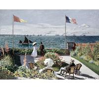 Elegante poster artistico da parete Garden by the Sea - Monet Impressionism