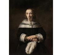 Elegante Poster Dama Olandese - Ritratto Barocco Wall Art -...