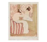 Elegante poster impressionista da parete - Stampa d'arte donna allo specchio