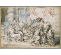 Elegante poster raduno di corte - arte da parete barocca -...