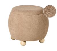 Elegante pouf con contenitore bou ccessorio per soggiorno e camera da letto