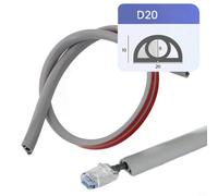 Elegante protezione per cavi da pavimento in PVC per migliorare la sicurezza con un design discreto in case o luoghi di lavoro nel tempo (bianco, 1 m)
