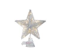 Elegante puntale a stella per albero di Natale in filo di ferro che esalta lo spirito festivo