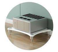 Elegante rack per altoparlanti a 3 livelli, armadietto AV per TV e amplificatore, elegante supporto audio, unità di archiviazione multimediale per home theater Entertainment Center