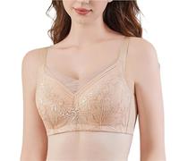 Elegante Reggiseno Post-mastectomia In Pizzo Bra Post-operatorio Da Donna Senza Ferretto, Comodo E A Copertura Totale, Per Protesi Mammarie(Apricot,XX-Large)