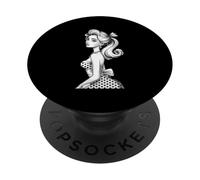 Elegante Retro Donna In Vestito A Pois PopSockets PopGrip Adesivo