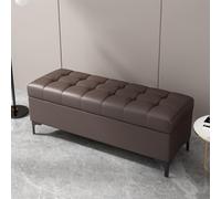 Elegante rettangolare con contenitore per camera da letto e soggiorno, poggiapiedi versatile, panca per scarpe e sgabello, perfetta per la fine del letto e l'arredamento della casa