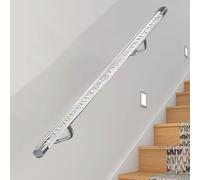 Elegante ringhiera per scale in cristallo con staffe, corrimano in acrilico per interni, supporto di sicurezza per corridoi, lunghezze disponibili: 1 m, 2 m, 4 m, 6 m.