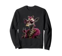 Elegante Ritratto di Bradipo Moda Animale Bicchiere da Vino Grafica Felpa
