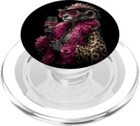 Elegante ritratto di scimmia moda Primate Wine Graphic Animal PopSockets PopGrip per MagSafe