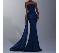 Elegante, romantico, alla moda, minimalista, viola scuro, tessuto elastico, patchwork in raso, stiloso, adatto per vacanze, feste di compleanno, eventi di matrimonio, cene formali L,M,S,XL,XS,XXL,XXS,