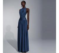Elegante, romantico, sexy, vestito minimalista marrone con spalline elastiche e schiena scoperta a linea A, alla moda, stile influencer, adatto per vacanze, feste, compleanni, matrimoni, eventi da dam