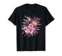Elegante Rosa Peonia Protea Bouquet Floreale per Le Donne Maglietta