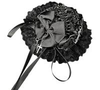 Elegante rosetta cappello clip per capelli Cosplay nastro accessori per capelli fatti a mano per le donne croci fascinator rosetta cappello