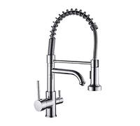 Elegante rubinetto da cucina nero a 3 vie, acqua calda e fredda, 3 modalità, design elegante, compatibile con osmosi inversa, perfetto per la casa e la cucina