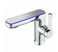 Elegante rubinetto in metallo robusto con luce ambientale integrata e tubi dell'acqua da 60 cm per uso quotidiano casual per la decorazione della casa bacini miscelatori