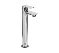 Elegante rubinetto per lavabo in ottone cromato monocomando 28 cm argento Chimbo