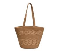 Elegante Sacca Per Cannuccia Intrecciata Da Donna Borsa A Tracolla Capacità Viaggio Secchio Casual Ha Fatto Aderente La Spiaggia E La Alla In