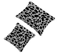 Elegante sacchetto di schegge di leopardo colorato 2Pcs Print-341: sacchetto di trucco impermeabile per le donne in viaggio, Multicolore, A：7.1x5.8in/18x14.8cm，B:4.7x4.5in/12x11.5cm