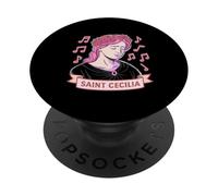 Elegante Santa Cecilia Icona Art per gli amanti della musica PopSockets PopGrip Adesivo