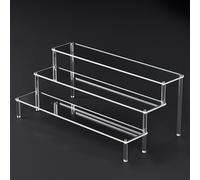 Elegante scaffale acrilico trasparente con più strati progettato per espositori