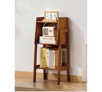 Elegante scaffale angolare multifunzionale in bambù, libreria a 3/4/5 ripiani, per casa e ufficio, soluzione salvaspazio per soggiorno e organizzazione dello studio