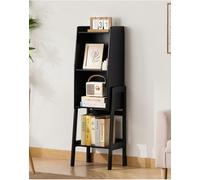 Elegante scaffale angolare multifunzionale in bambù, libreria salvaspazio a 3/4/5 ripiani, per casa e ufficio, ideale per soggiorno e studio, espositore moderno