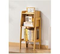 Elegante scaffale angolare multifunzionale in bambù, libreria salvaspazio a 3/4/5 ripiani, per casa e ufficio, soluzione elegante per soggiorno e studio.