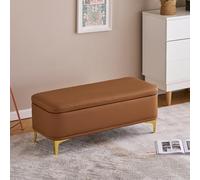 Elegante scarpiera imbottita con contenitore, seduta da ingresso da 70 cm, per soggiorno, corridoio, camera da letto, mobili per la casa (colore caffè)