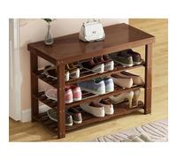 Elegante scarpiera in legno - soluzione compatta per ingresso e soggiorno (80 x 26,5 x 61,5 cm) - Scarpa e seduta eleganti