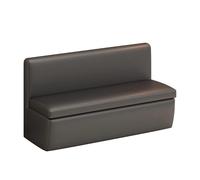 Elegante scarpiera in pelle grigia da 120 cm, con schienale e contenitore, ideale per ingresso, corridoio, fango, camera da letto, elegante soluzione per sedute e nization