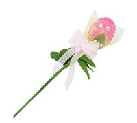 Elegante scatola di gioielli a forma di fiore di rosa scatola di immagazzinaggio anelli elegante scatola di visualizzazione degli anelli floccato per gioielli Rose Flower Ring Box