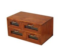 Elegante scatola di immagazzinaggio in legno delicato armadio di stoccaggio in legno massello con quattro cassetti per versatile organizzazione domestica armadio in legno