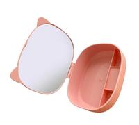 Elegante scatola pieghevole per il trucco a specchio con accessori, progettata per donne che apprezzano lo stile e la portabilità alla moda, A, Bellezza di massa