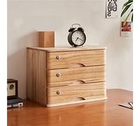 Elegante schedario in legno massello con 3 cassetti, formato A4, per casa e ufficio, moderna scatola in legno nizer, soluzione compatta di piccole dimensioni, colore B