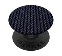 Elegante schizzo di corda a righe blu PopSockets PopGrip Adesivo