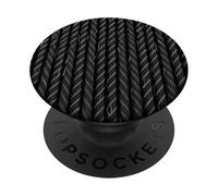 Elegante schizzo di corda a righe nere PopSockets PopGrip Adesivo