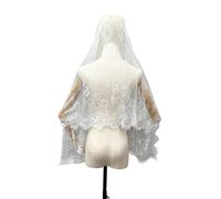 Elegante Scialle In Pizzo Per Eventi Nuziali Accessorio Tradizionale Mantiglia Tessuto Leggero In Poliestere Traspirante Sciarpa Da Sposa In Poliestere Leggero