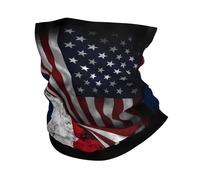 Elegante Sciarpa a Mezza Faccia,America France French Republic Flag Vintage,Protezione del Viso Antivento Sciarpa a Tubo per Donna Yoga Campeggio 26X30cm
