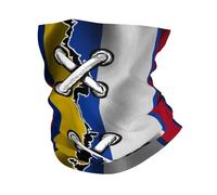Elegante Sciarpa a Mezza Faccia,EAN And Colombia Colombian Flag Wavy Combine,Ghetta Multiuso Cerchietto per Capelli per Motocicletta Sports Donna 26X30cm