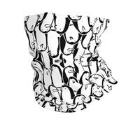 Elegante sciarpa con stampa di pinguini per il freddo, scaldacollo invernale antivento per uomini e donne