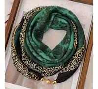 Elegante sciarpa con stampa leopardata e fermaglio di , non scivola facilmente. Accessorio alla moda per il collo delle donne, disponibile in 3 colori. Leggera e traspirante. rosso,verde,bluColore uni