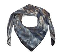 Elegante sciarpa da collo simile alla seta per donna, sciarpa per camminare sulla neve, bandana morbida e versatile, accessori moda.