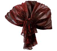 Elegante Sciarpa Metallizzata Pois Scialle Brillante Foulard Stola CopriSpalle